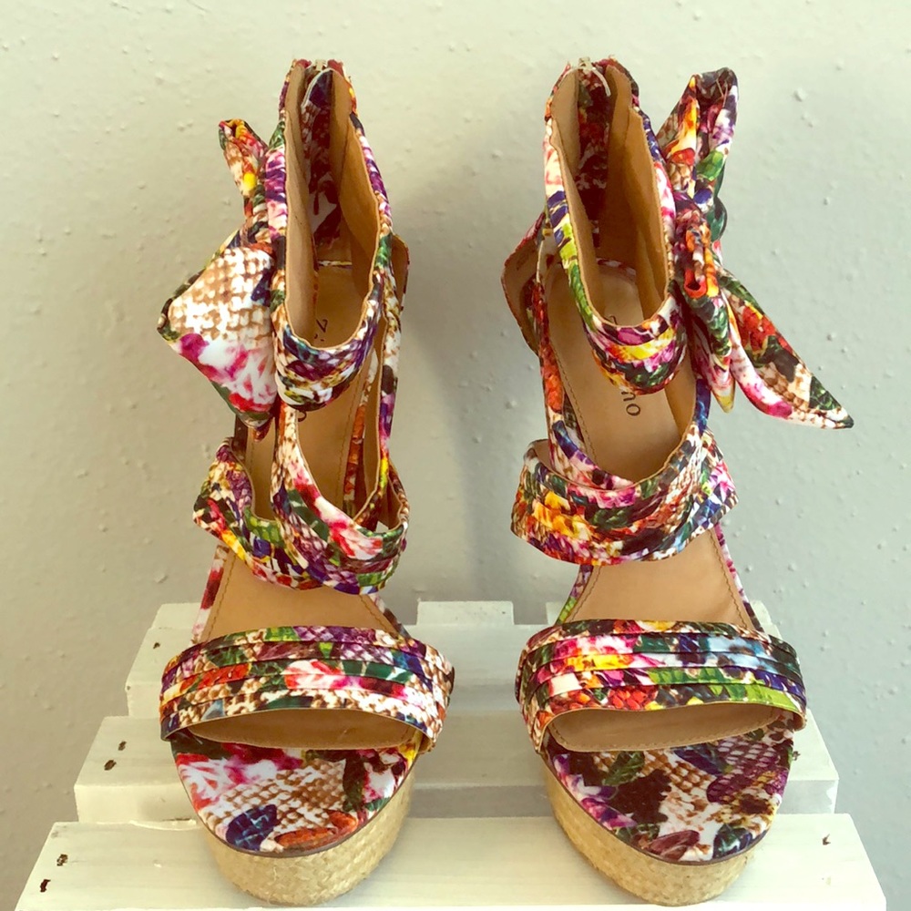 Floral high heels